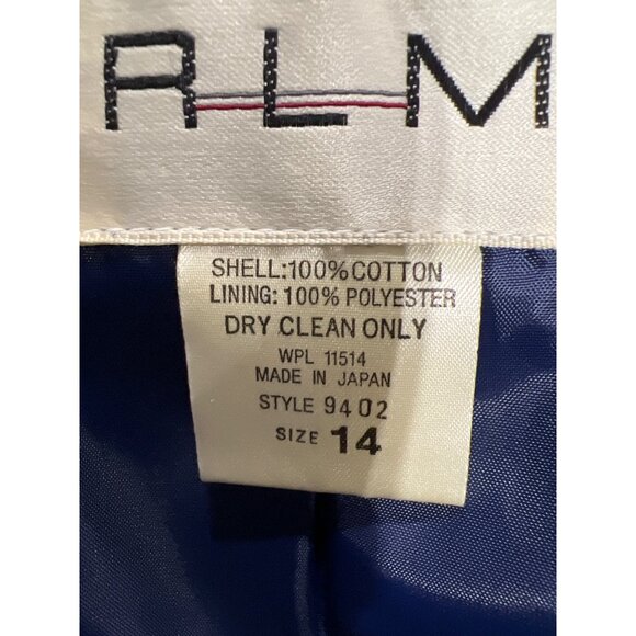 RLM Authentic Vintage Electric Indigo Blue Women Velvet Jacket 14 Made in Japan - Picture 7 of 7